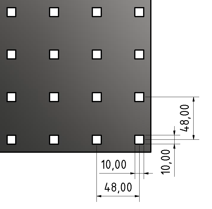 Perforated plate ST 1,5mm Qg 1048, natural F1704 SN
